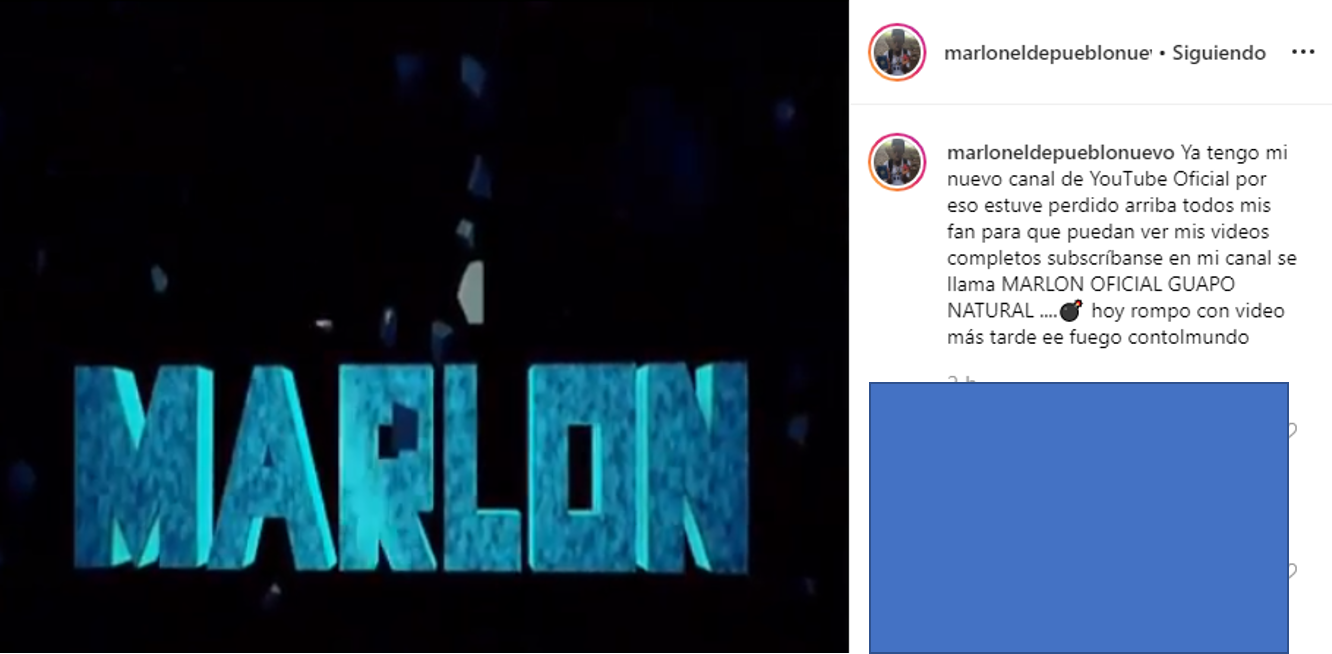 Marlon El Guapo Natural anuncia la apertura de su canal de YouTube