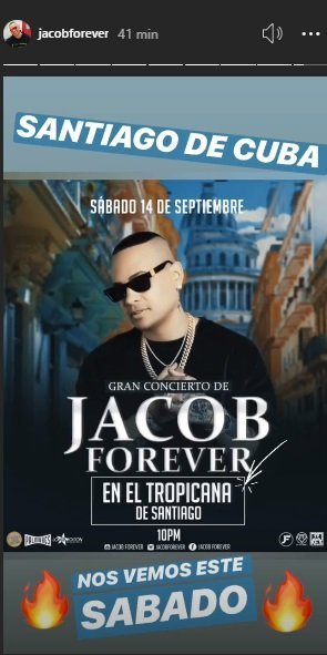 Jacob Forever dará concierto en Santiago de Cuba