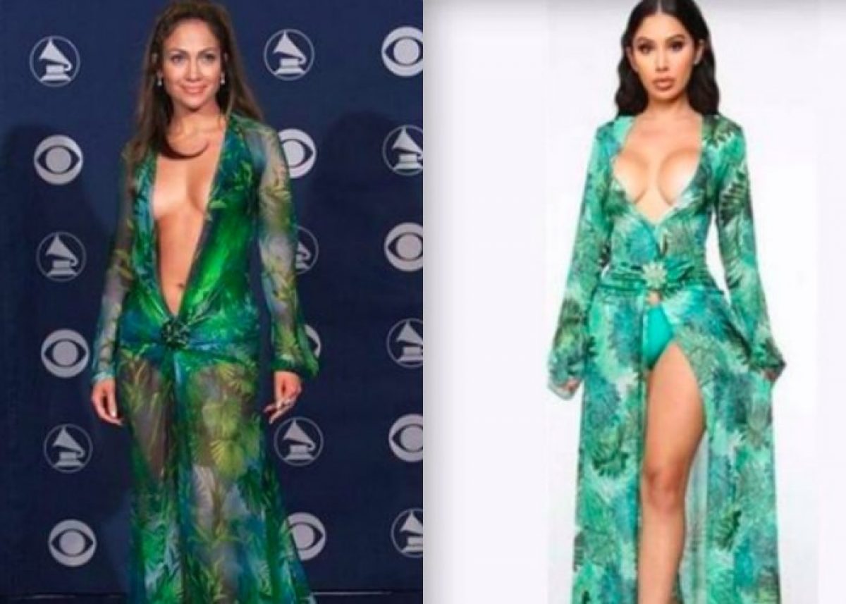 Jungle Dress Jennifer Lopez Y Su Vestido Verde Jungle Dress