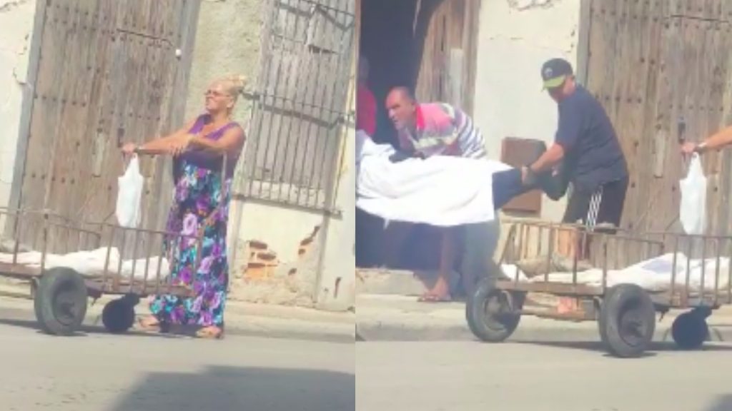 En La Habana familia traslada fallecido en carretilla hasta la funeraria a falta de carro fúnebre