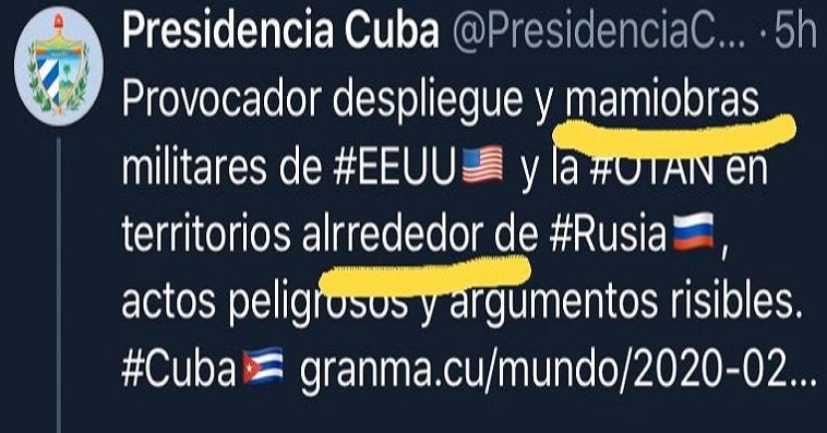 RAE corrige errores ortográficos en tuit de la presidencia de Cuba