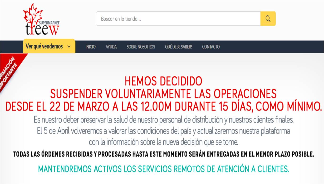 Tiendas de compras online de comida en Cuba suspenden sus servicios