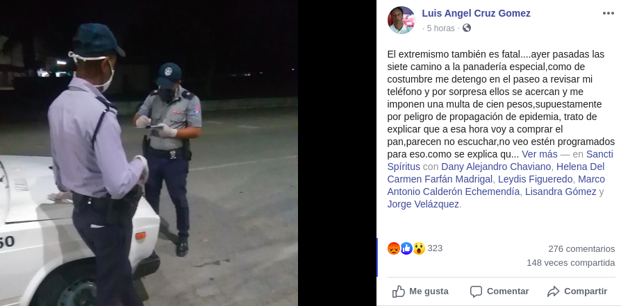 Locutor cubano es multado por detenerse a revisar su teléfono de camino a la panadería