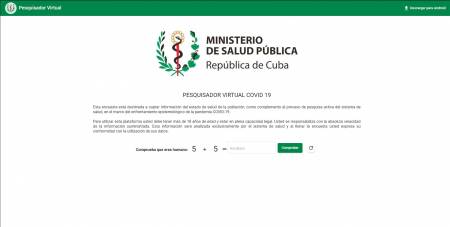 Pesquisador Virtual: Nueva aplicación móvil cubana para detectar el coronavirus en la población (JUVENTUD REBELDE)