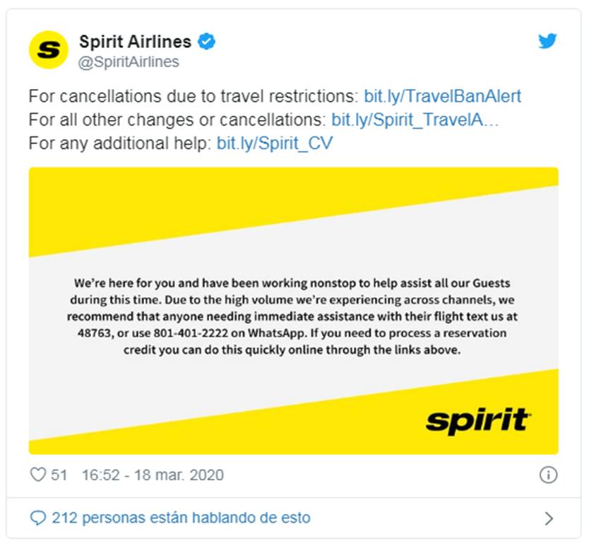 Spirit Airlines anunció la suspensión de vuelos a Nueva York, Nueva Jersey y Connecticut