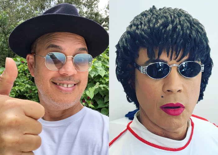 Alexis Valdés y su alter ego, Cristinito Hernández