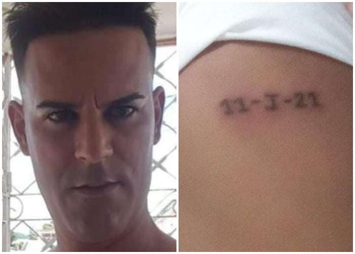 Cubano encarcelado por romper cuadro de Fidel es castigado por tatuarse la fecha del 11J. (Collage: Ricardo Fito Rodriguez-Facebook y Albert Fonse-Facebook)