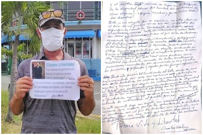 “Por si mañana me muero”: preso político Lázaro Valle Roca envía carta desde prisión