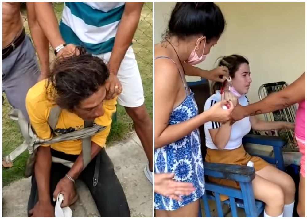 Ladrón es atrapado por vecinos de La Habana tras golpear a una joven durante un robo. (Collage: Elizabeth Valdés-Facebook)