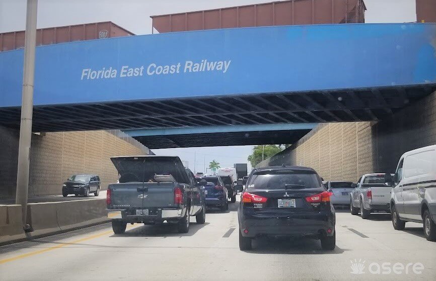 Florida east cost railway avenida autopista autos carros (Asere)