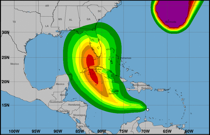 Advierten sobre la posible afectación de un huracán en Cuba y Florida