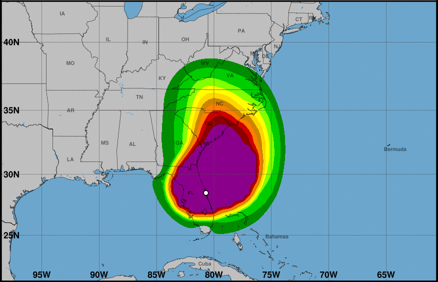 Huracán Ian se degrada a categoría 1 durante su paso por Florida