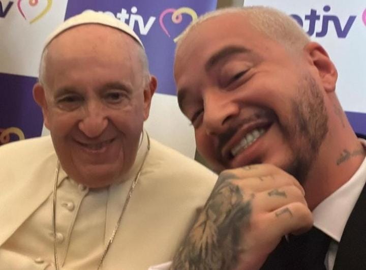 Papa Francisco y J Balvin. (J Balvin- Instagram)