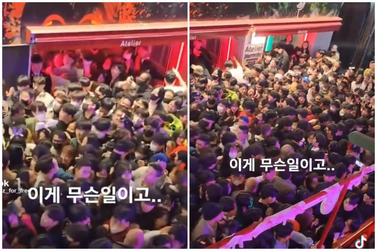Estampida en Corea del Sur. (Captura de pantalla)