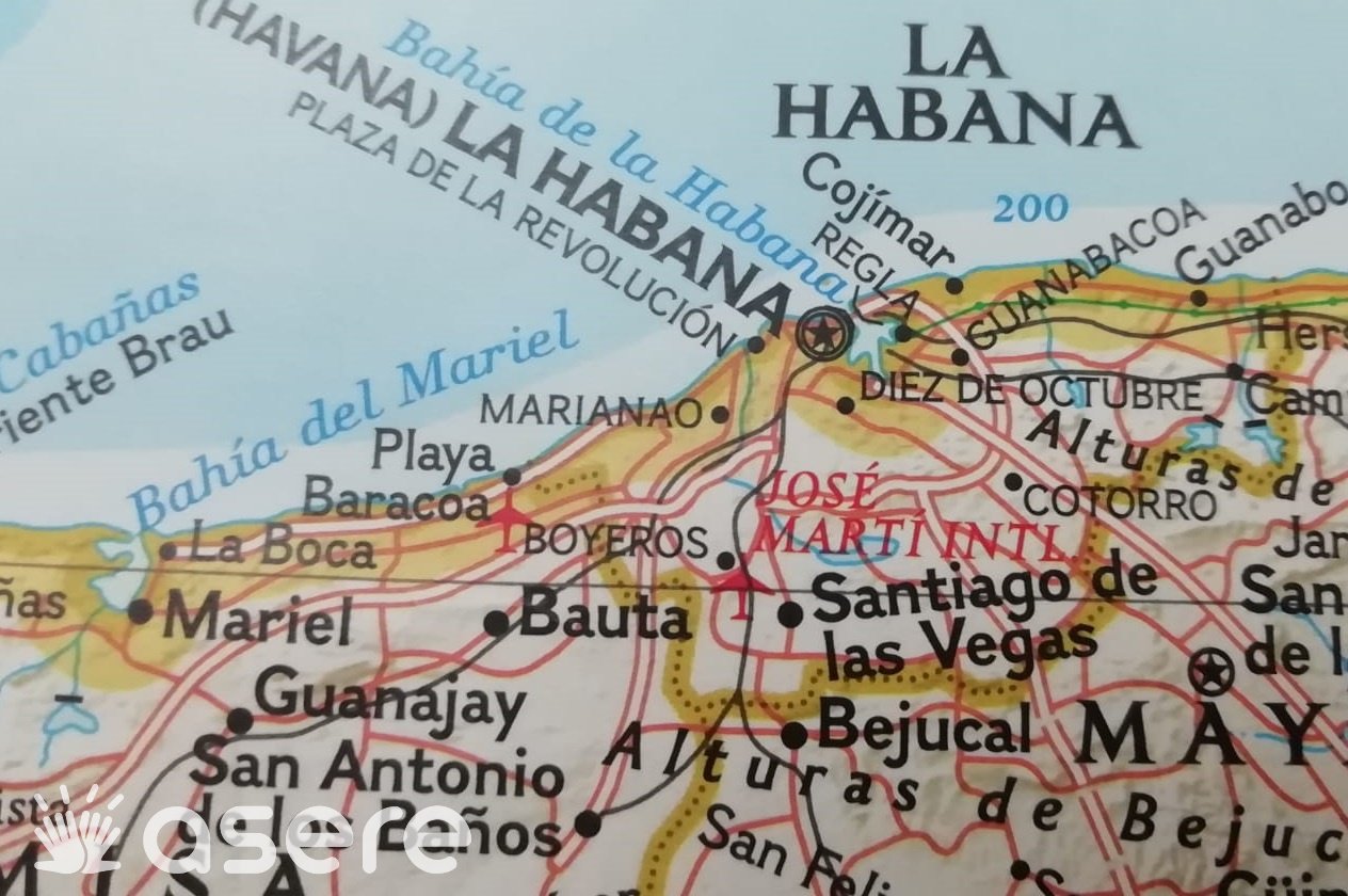 Mapa de La Habana. (Foto ilustrativa: Asere Noticias)