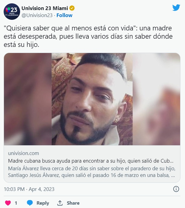 Madre cubana pide ayuda para localizar a su hijo desaparecido en el mar