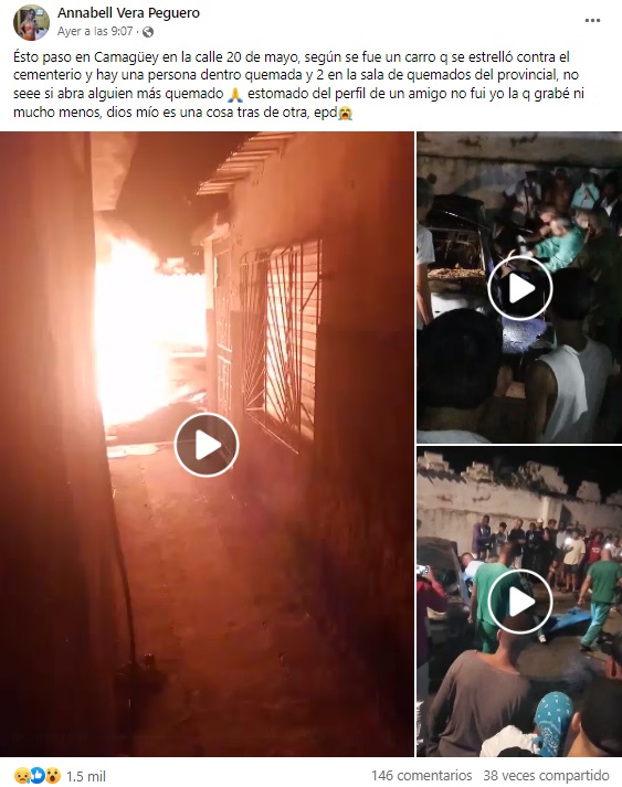 Un muerto y dos lesionados tras fuerte accidente de tránsito en Camagüey