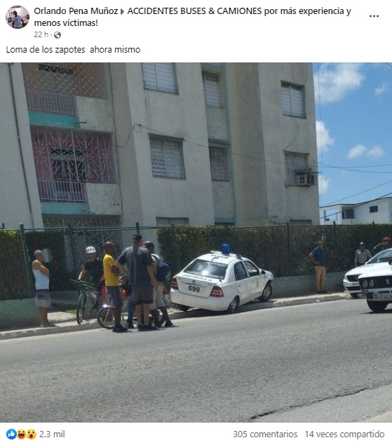 Patrulla de la PNR impacta contra una cerca en La Habana