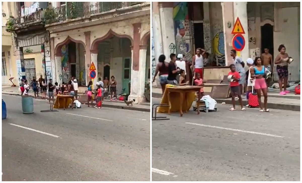 Cubanos protestan y cierran parte del Paseo del Prado en La Habana