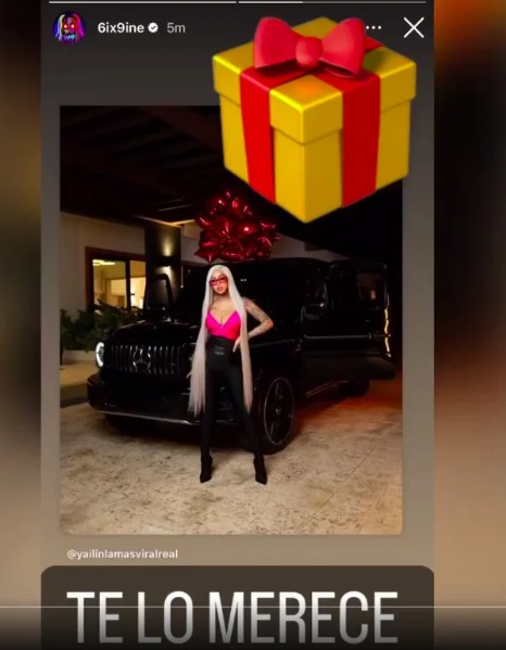 Historia de Tekashi. (Captura de pantalla. Instagram)