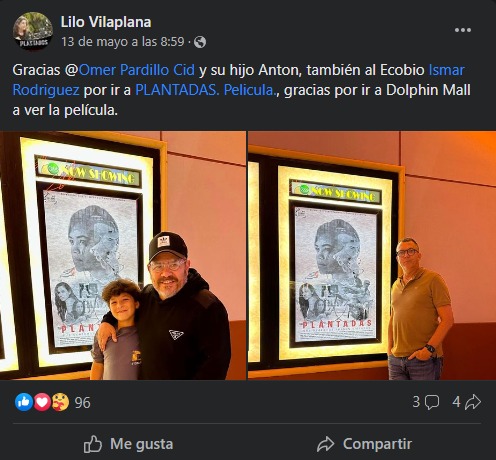 Omer Pardillo e Ismar García en Plantadas. (Captura de pantalla. Lilo Vilaplana- Facebook).