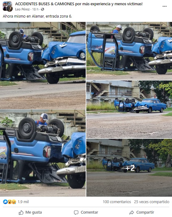 Choque entre triciclo eléctrico y almendrón deja un lesionado en La Habana