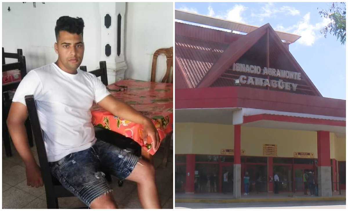Detienen al responsable del asesinato de un joven custodio en el aeropuerto de Camagüey (Foto: Marice La Divina-Facebook y Captura de pantalla: TV Camagüey-YouTube)
