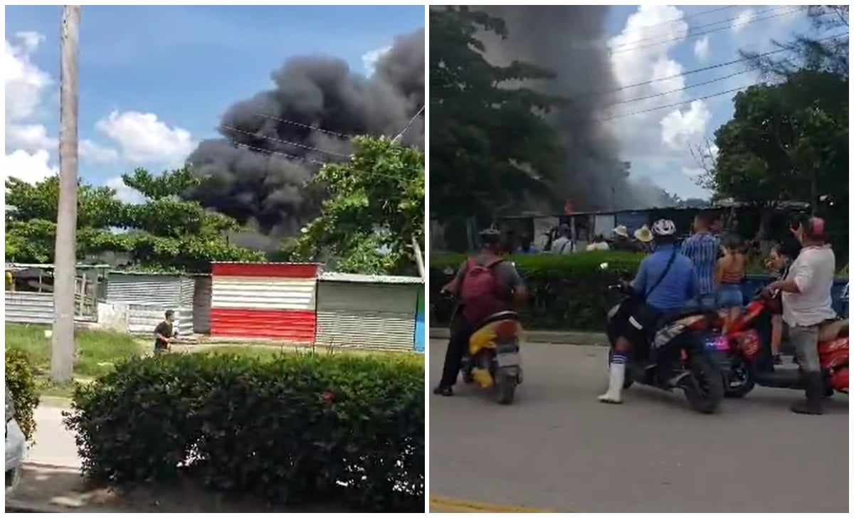Incendio en Candonga de Santa Clara deja millones de pesos en daños. (Captura de pantalla: Pana Revenant-Facebook)