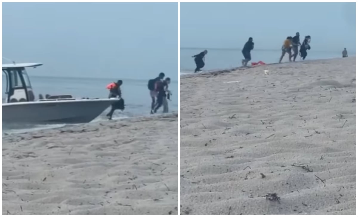 Patrulla Fronteriza investiga un desembarco ilegal de migrantes en Miami Beach. (Captura de pantalla: onlyindade-Instagram)
