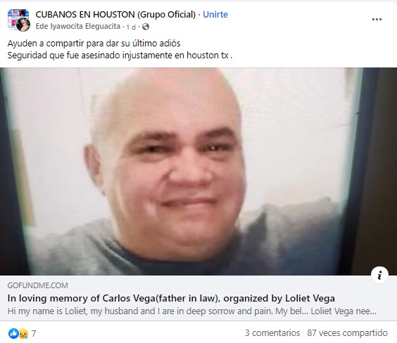 Guardia de seguridad cubano fue asesinado a tiros en Texas