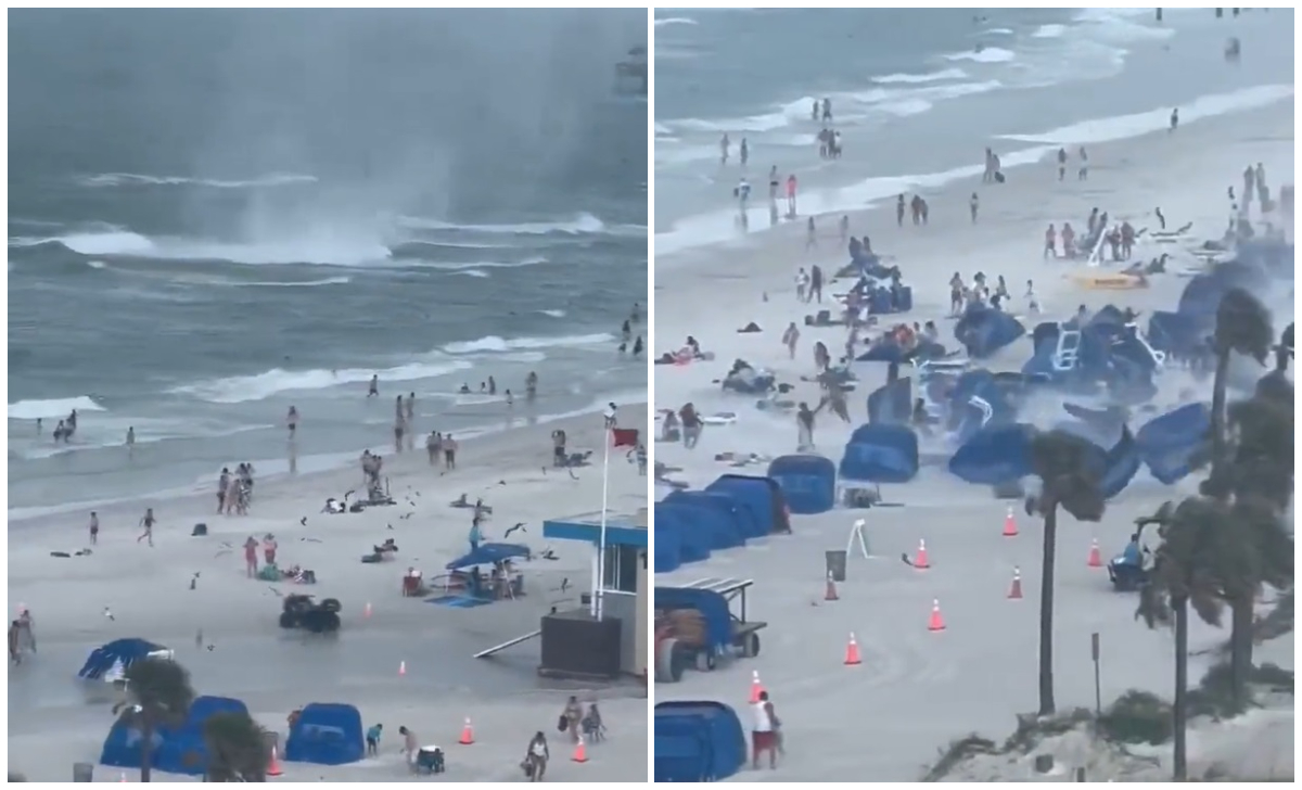 Repentina tromba marina dejó a dos personas lesionadas en las playas de Florida