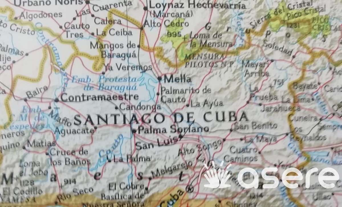 Provincia de Santiago de Cuba en el mapa. (Foto ilustrativa: Asere Noticias)