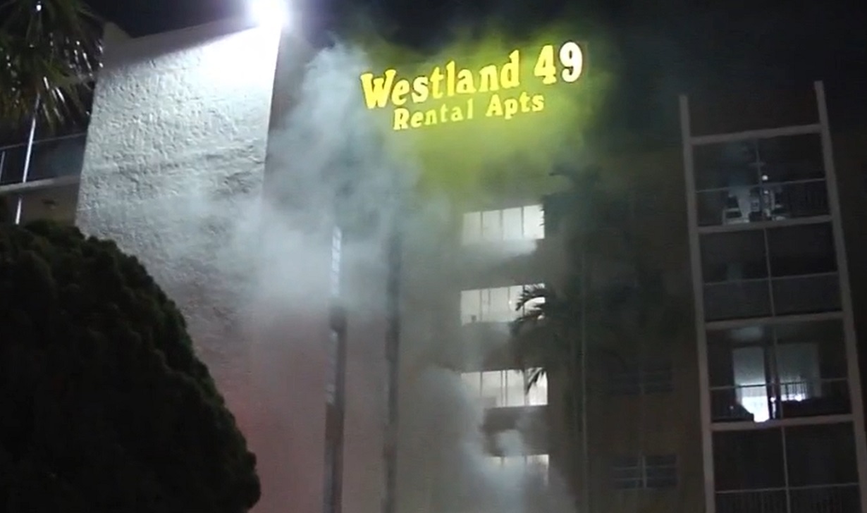 Se registra un incendio en el edificio Westland 49 de Hialeah