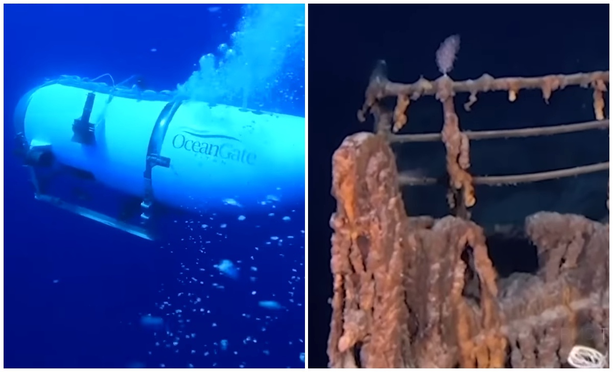 Restos metálicos cerca del Titanic sugieren que el submarino perdido implosionó.