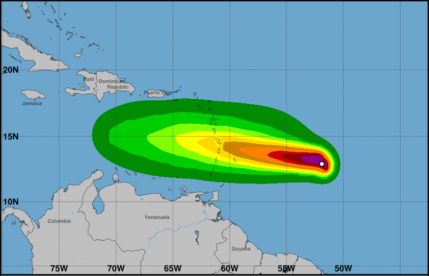 Tormenta tropical Bret cobra fuerza durante la madrugada
