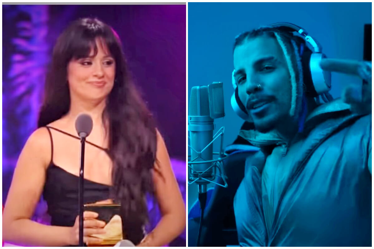Camila Cabello y Rauw Alejandro. (Captura de pantalla YouTube: Univisión/ Bizarrap)