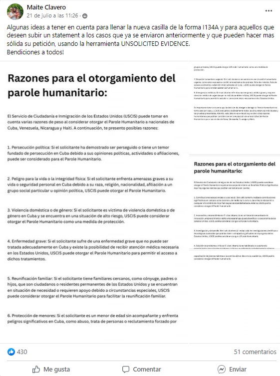 ¿Qué se recomienda poner en la nueva casilla del formulario I-134A?