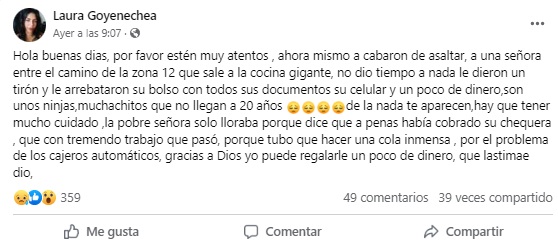 Denuncian que una anciana fue asaltada por una pandilla de jóvenes en Alamar