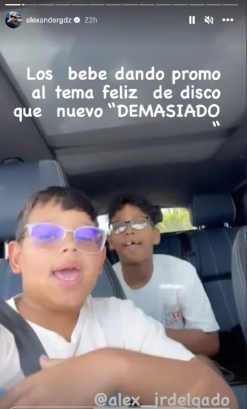 Historia de hijo de Alexander Delgado, (Instagram)