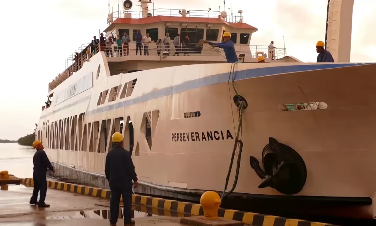 El ferry Perseverancia iniciará sus viajes entre Batabanó e Isla de la Juventud en agosto. (Captura de pantalla: Islavisión-YouTube)