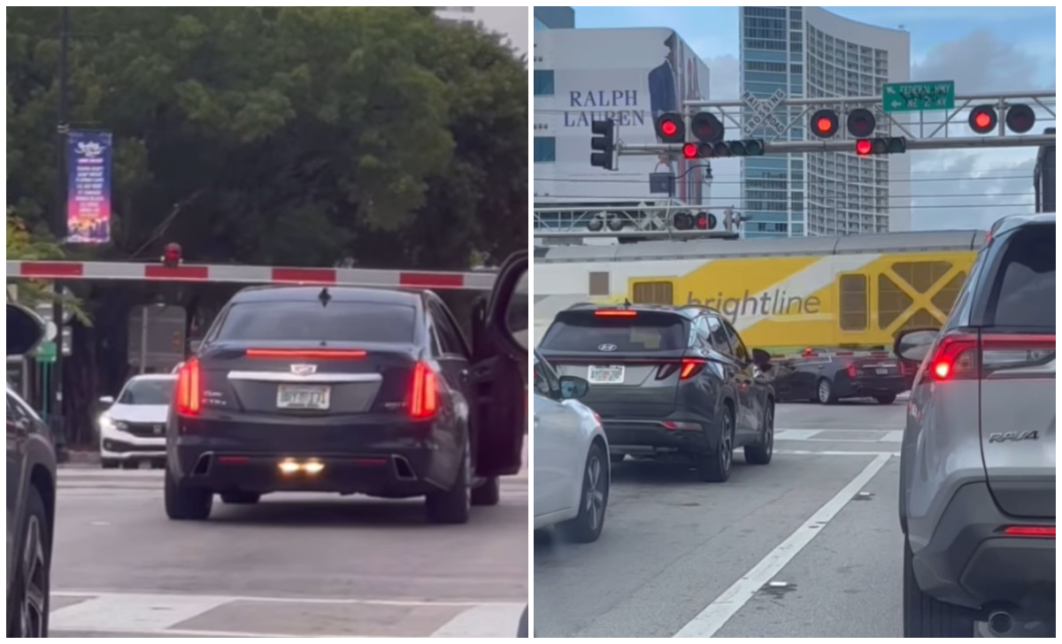 Tren de Brightline impactó contra un automóvil en la ciudad de Miami