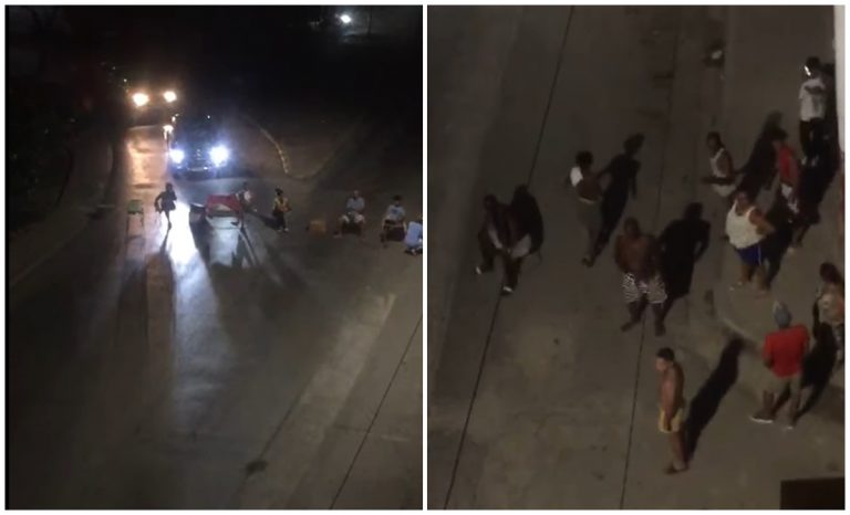 Vecinos prostestan por apagones y cierran calle en Centro Habana