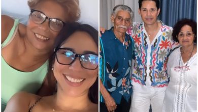 Yuliet Cruz y Leoni Torres con sus padres. (Captura de pantalla Instagram: Yuliet Cruz/ Leoni Torres)