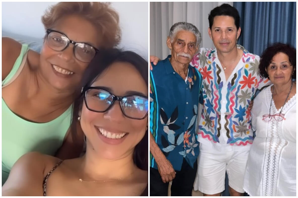 Yuliet Cruz y Leoni Torres con sus padres. (Captura de pantalla Instagram: Yuliet Cruz/ Leoni Torres)