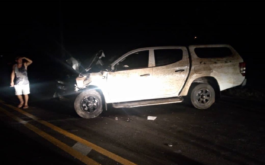 Accidente entre camioneta y carretón Denis Molina-Facebook