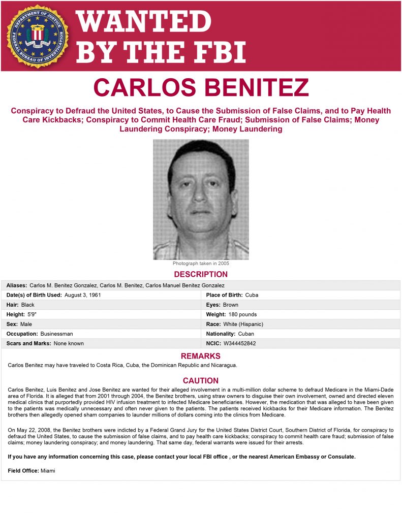 Los hermanos Benítez: tres cubanos entre los más buscados por el FBI en Miami