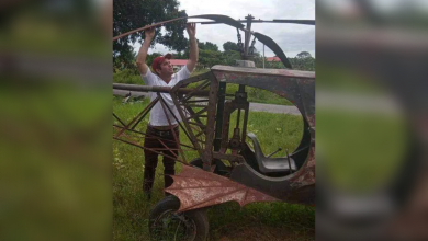 Cubano construye un helicóptero artesanal que hace la ruta deseada con 5 litros de combustible (1)