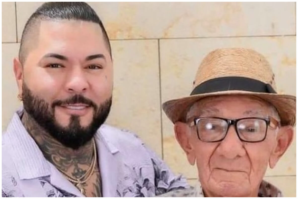 El Chacal con su abuelo, Ramón Martínez. (Foto: Chacallrlm- Instagram)