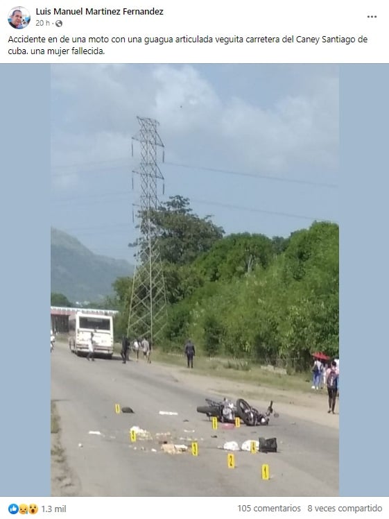 Joven madre fallece tras accidente de tránsito en Santiago de Cuba