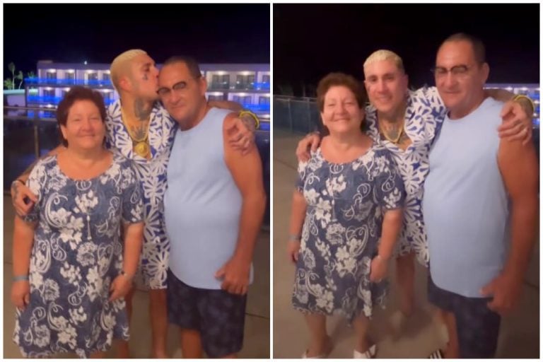¡Emotivo reencuentro! Osmani García se reúne con sus padres en Punta Cana